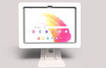 Anti-Theft Acrylic Case with K Series 360 Rotate 180 Swivel Metal Desktop Stand for MS Surface Series
