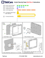 Samsung Galaxy 10" 11" TAB S 10.5, S2 S3 9.7, S4 S5 S5e S6 10.5, Lite 10.4, S7 11" S8 S9 Acrylic Security Enclosure VESA Ready