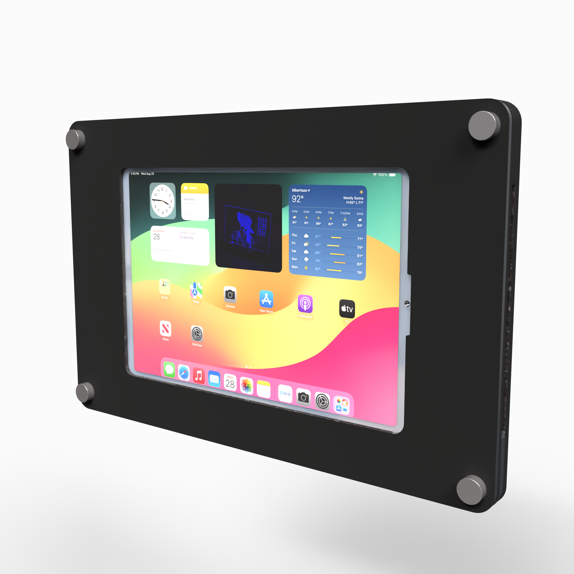 Ipad Mini Frame TABcare Acrylic Wall Mount Floating Frameless Display with Metal Stand ...