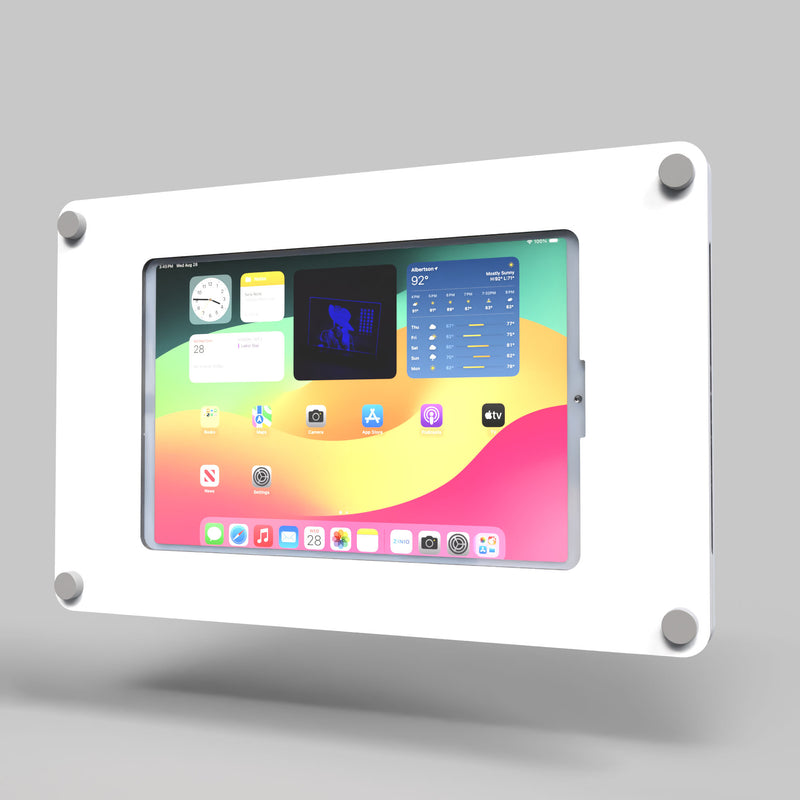 TABcare Acrylic Wall Mount Floating Frameless Display with Metal Stand ...