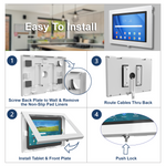 11" - 14" Metal Security VESA & Wall Mount Enclosure for A9+ S9 S8 S7 11" S10+ S9+ S8+ S7+ S7 FE 12.4" S9 FE Ultra 14.6" TAB Pro 12.2" Galaxy Book