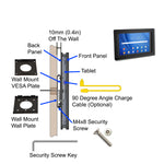 Samsung Galaxy 10" 11" TAB S 10.5, S2 S3 9.7, S4 S5 S5e S6 10.5, Lite 10.4, S7 11" S8 S9 Acrylic Security Enclosure VESA Ready