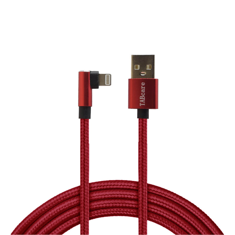 TABcare Right angle Lightning cable 90 Degree to USB A for iOS Devices 5Ft 1.5M