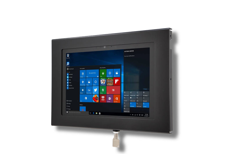 MS Surface GO 1/2, Surface Pro 3, 4, 5, 6, 7, 8, 9 LTE, X Security Wall Mount Metal Enclosure VESA Ready