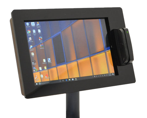 POS Kiosk Kit for Windows based Tablet with USB Swipe Card Reader Mount supports Magtek Dynamag
